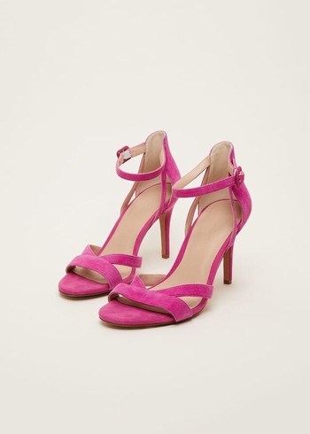 Phase Eight Cut Out Strappy Heels Pink USA | 0435261-NU